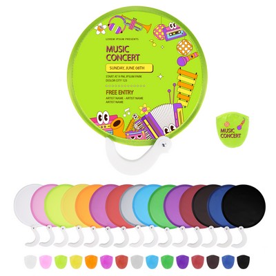Pop Up Twist & Fold Hand Fan with Handle