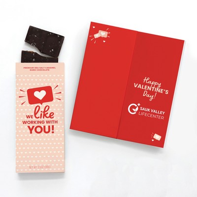 Full-Color Custom Sweeter Cards with Sea Salt Caramel Chocolate Bar